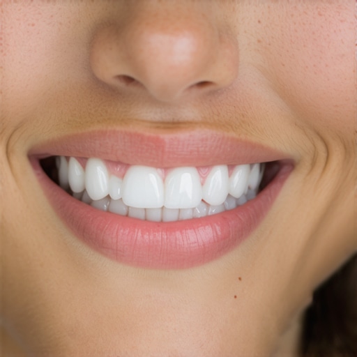 Close-up of dental alignment and Invisalign tray showing bite structure.