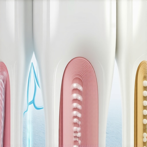 Tooth Sensitivity and Protective Barriers Diagram of dentin tubules and protective toothpaste layer for cold sensitivity relief.