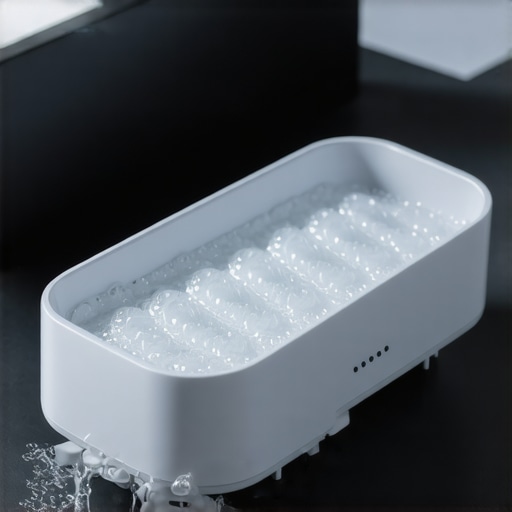 A modern ultrasonic cleaner used for maintaining clear Invisalign trays.