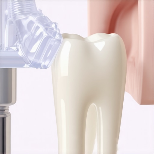 Understanding Invisalign Attachment Mechanics Close-up of a clear aligner and a composite tooth attachment showing how they interact for tooth rotation.
